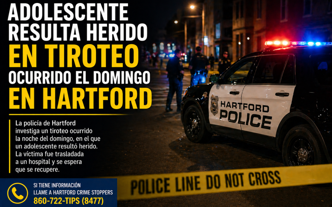 Adolescente resulta herido en tiroteo ocurrido el domingo en Hartford