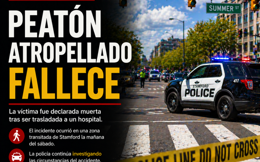 Peatón de 66 años muere tras ser atropellado en un cruce peatonal en stamford