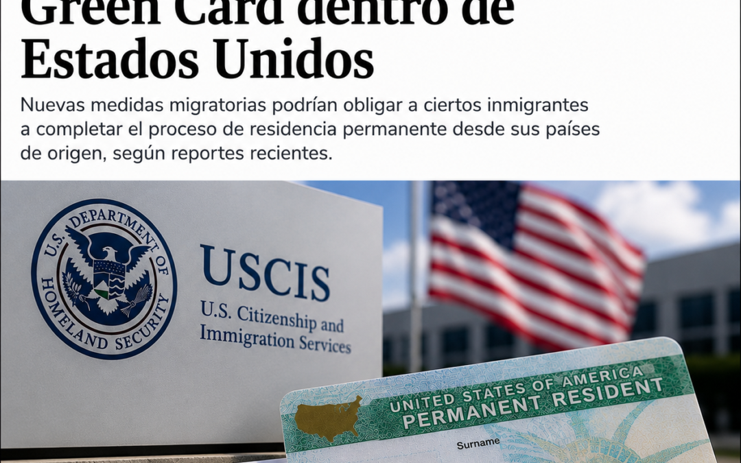 USCIS dejaría de procesar algunas solicitudes de Green Card dentro de Estados Unidos