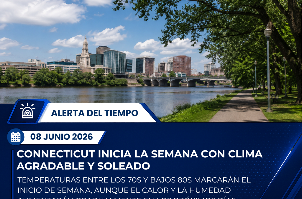 Connecticut inicia la semana con clima agradable, pero el calor intenso llegará en los próximos días