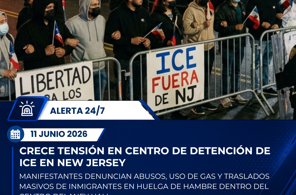 Persisten protestas y denuncias de abusos en centro de detención de ICE en Newark