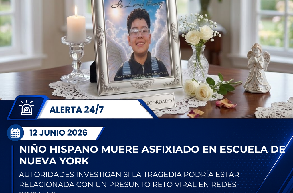 Niño hispano de 12 años muere asfixiado en escuela de Nueva York; investigan posible reto viral