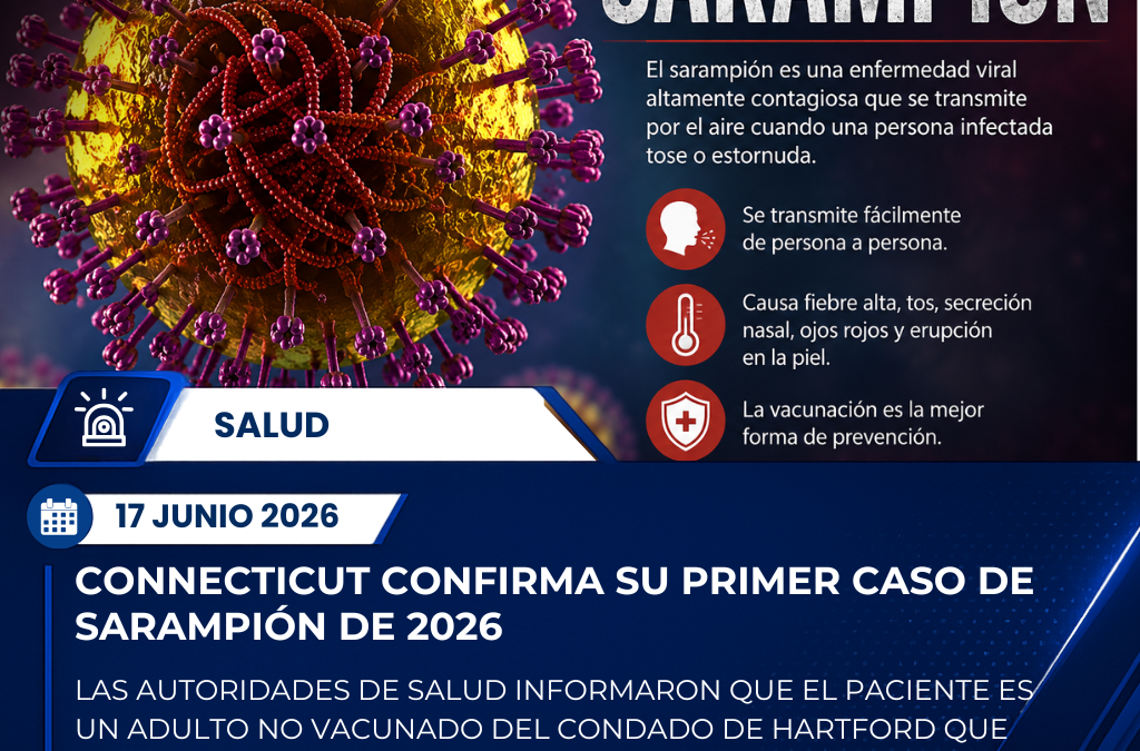 Connecticut confirma su primer caso de sarampión de 2026 en un adulto no vacunado del condado de Hartford
