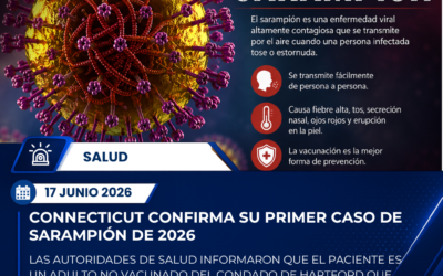 Connecticut confirma su primer caso de sarampión de 2026 en un adulto no vacunado del condado de Hartford