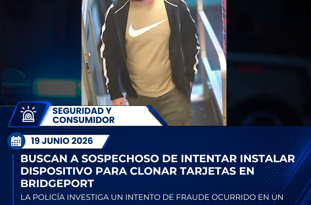 Policía de Bridgeport busca a sospechoso de intentar instalar dispositivo para clonar tarjetas en supermercado