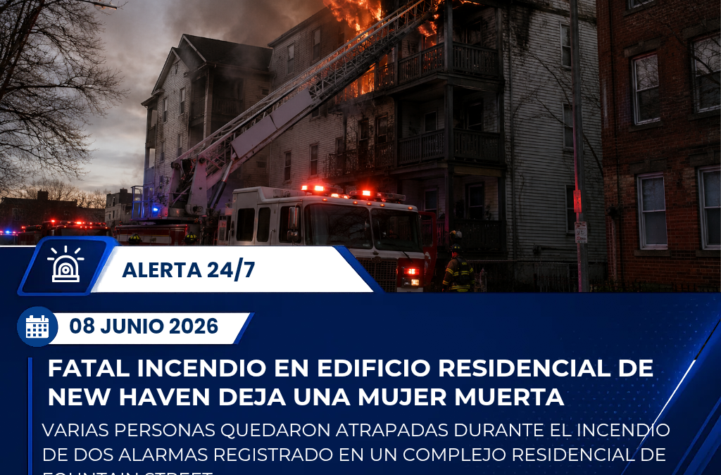 Fatal incendio en edificio residencial de New Haven deja una mujer muerta y varios hospitalizados