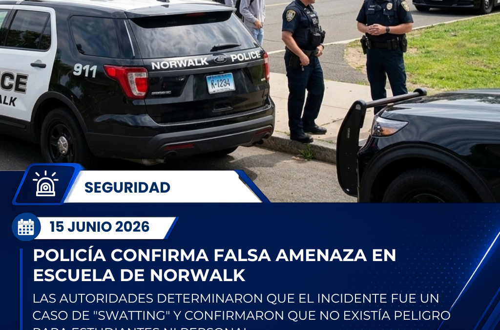 Policía de Norwalk confirma que amenaza escolar fue falsa y la clasifica como caso de swatting