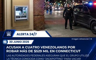 Acusan a cuatro venezolanos de robar más de $529,000 mediante ataques a cajeros automáticos en Connecticut