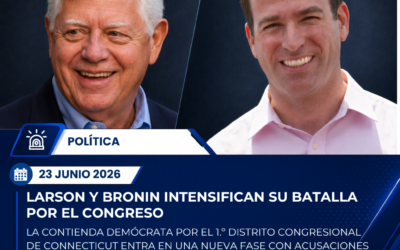 John Larson intensifica ataques contra Luke Bronin en la disputa por el 1.º Distrito Congresional de Connecticut