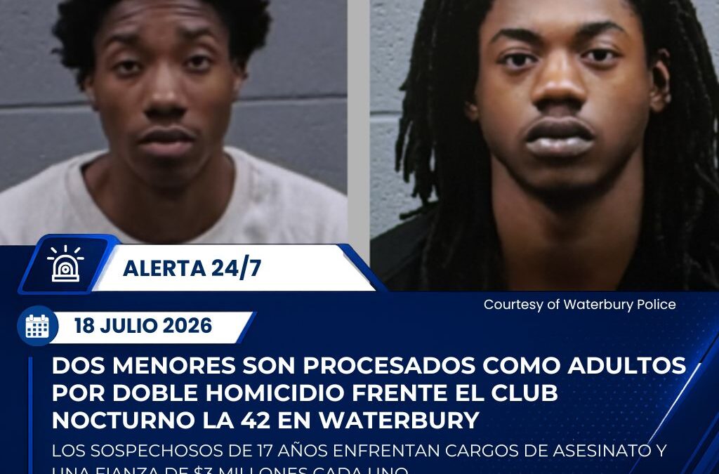Procesan como adultos a dos adolescentes acusados del doble homicidio frente al club LA 42 en Waterbury