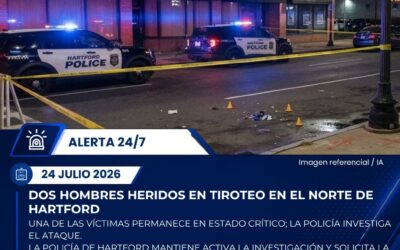 Dos hombres resultan gravemente heridos tras tiroteo en el norte de Hartford