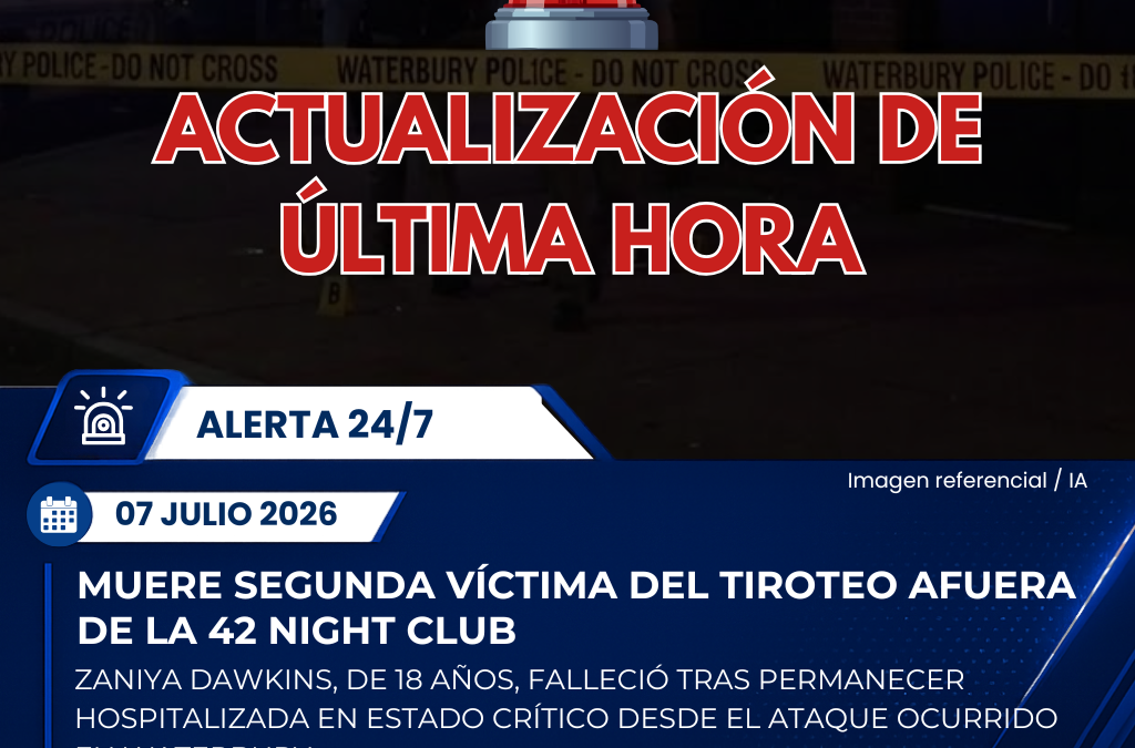 Fallece la segunda víctima del tiroteo ocurrido frente a LA 42 Night Club en Waterbury