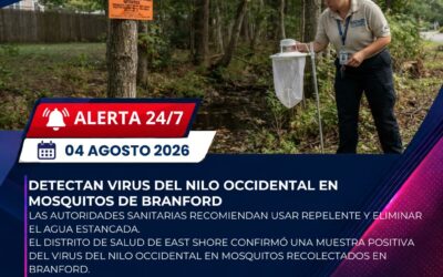 Autoridades confirman presencia del virus del Nilo Occidental en mosquitos de Branford